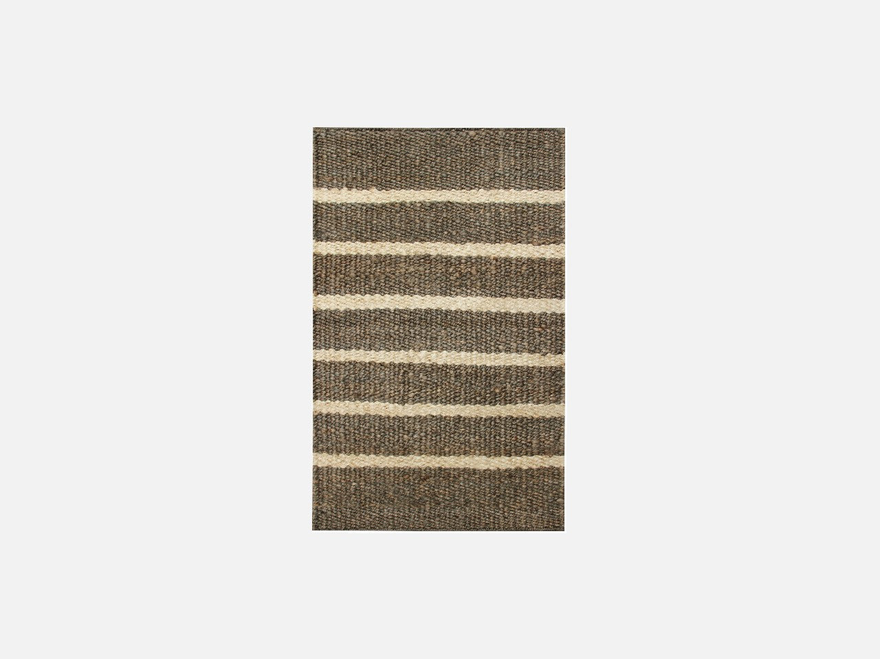 Dørmåtte - Jute - Medium Grey med striber - 45x80 cm - novamøbler