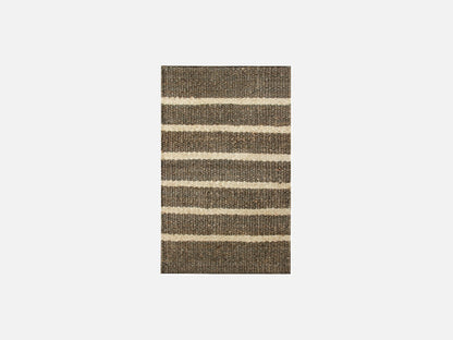 Dørmåtte - Jute - Medium Grey med striber - 45x80 cm - novamøbler