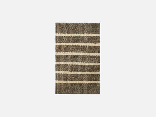 Dørmåtte - Jute - Medium Grey med striber - 45x80 cm - novamøbler
