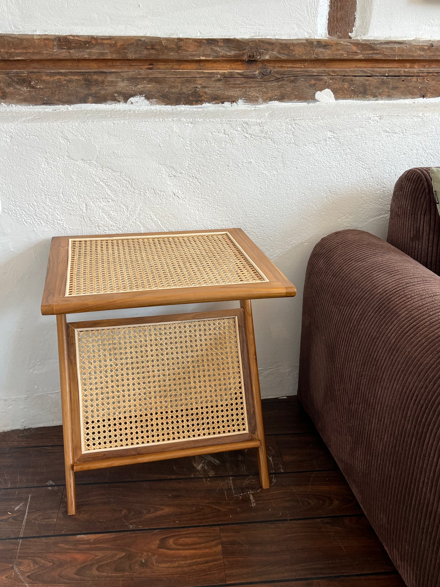 Tray Table/Side Table - Walnut - 45x45 cm