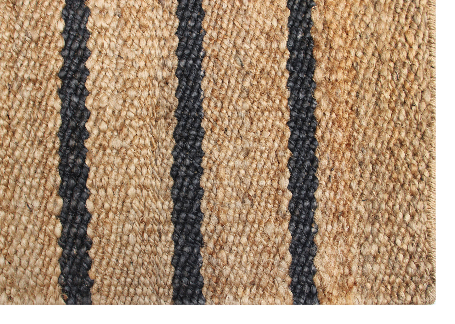 Dørmåtte - Jute - Natural med navy blå striber - 45x80 cm - novamøbler