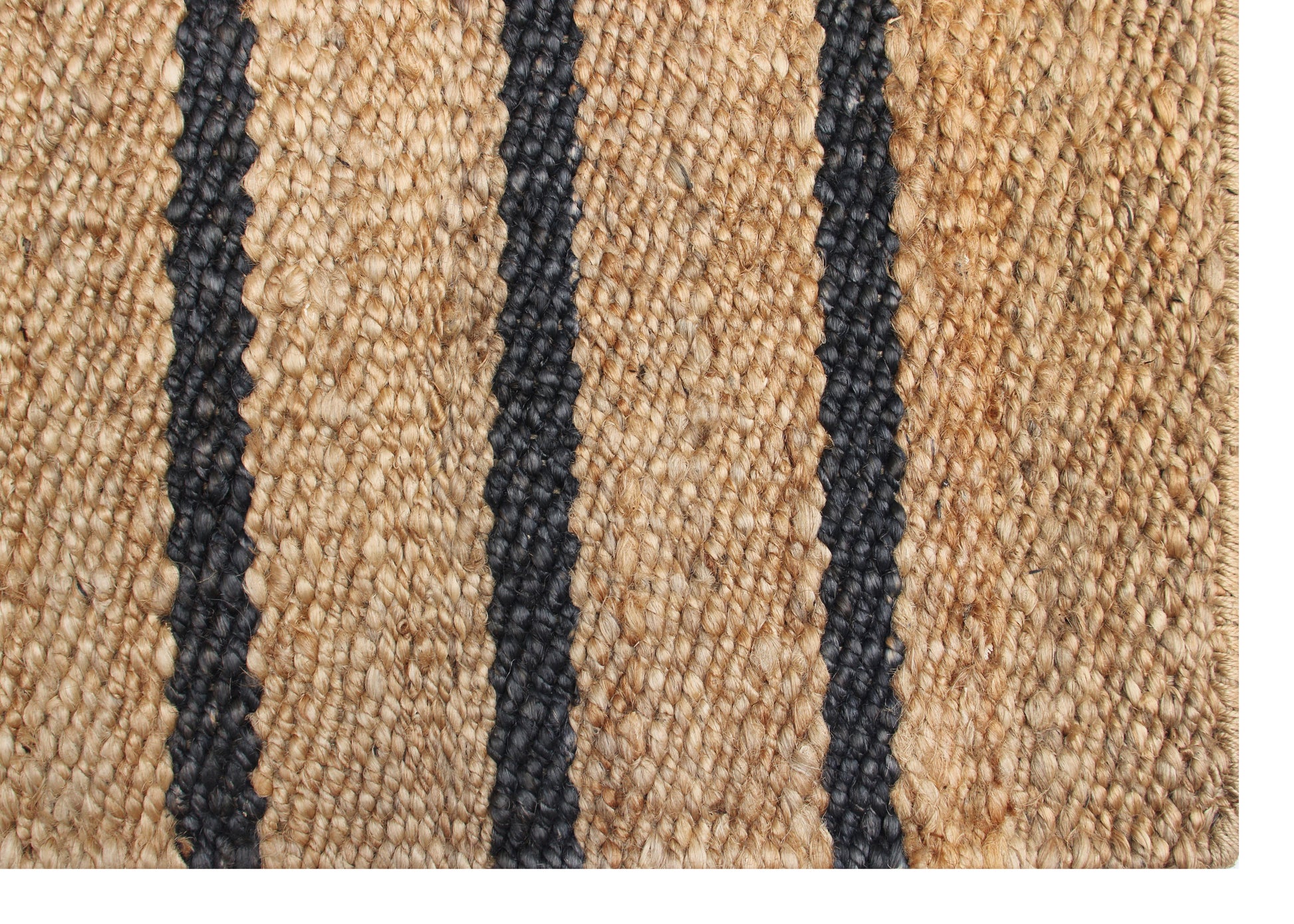 Dørmåtte - Jute - Natural med navy blå striber - 45x80 cm - novamøbler