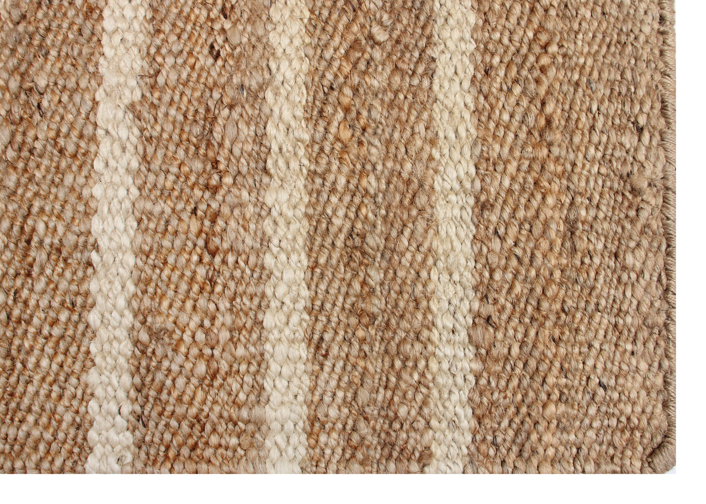 Dørmåtte - Jute - Natural med hvide striber - 45x80 cm - novamøbler