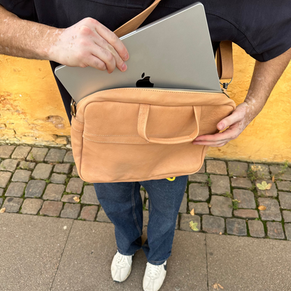 Leather shoulder bag from Morocco