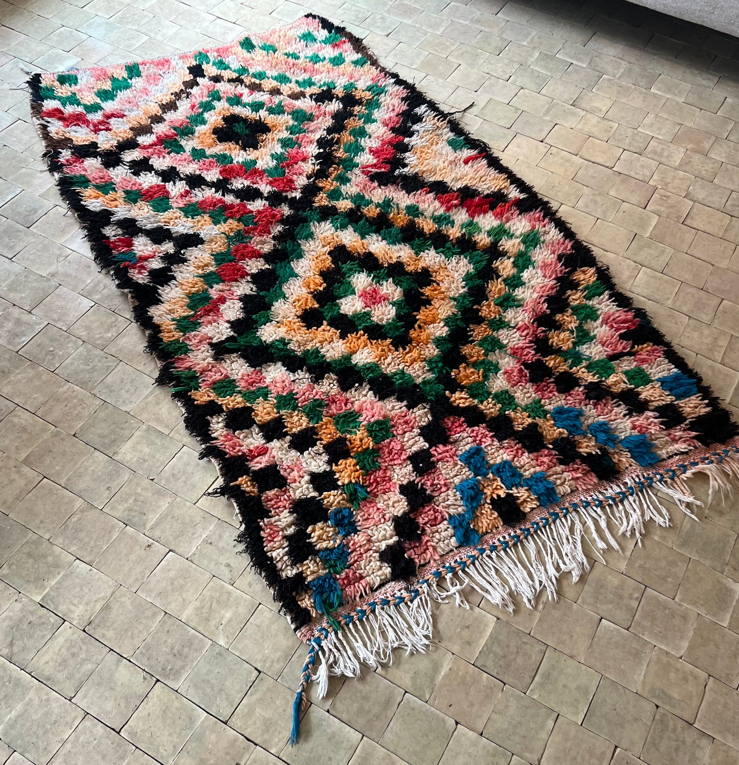 Marokkansk tæppe - Boucheroite - 181 x104 cm - novamøbler