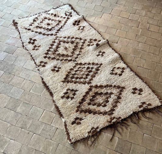 Marokkansk tæppe - Boucheroite - 150 x 78 cm - novamøbler