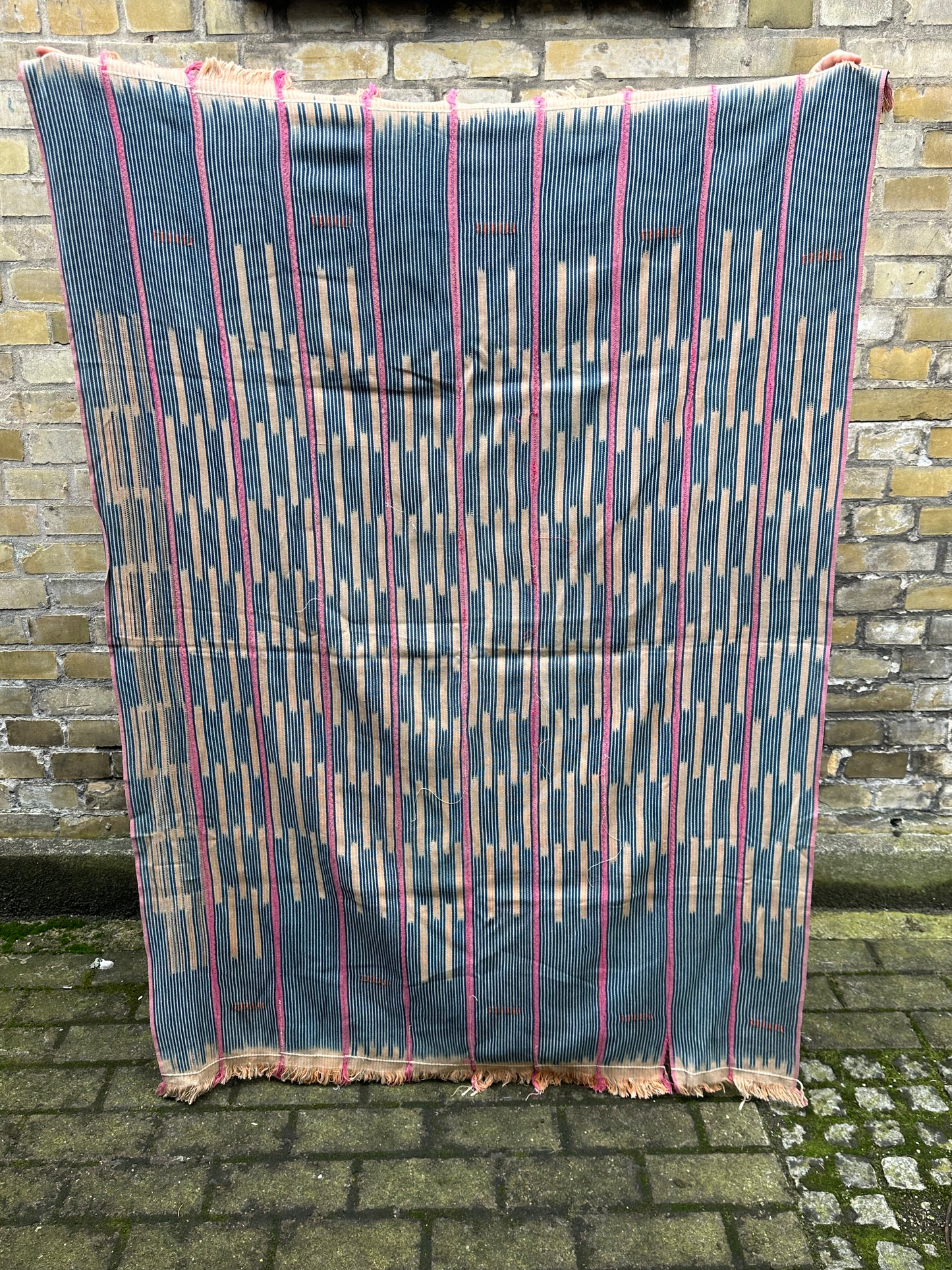 Afrikansk tekstil - Blå/lyserød - novamøbler