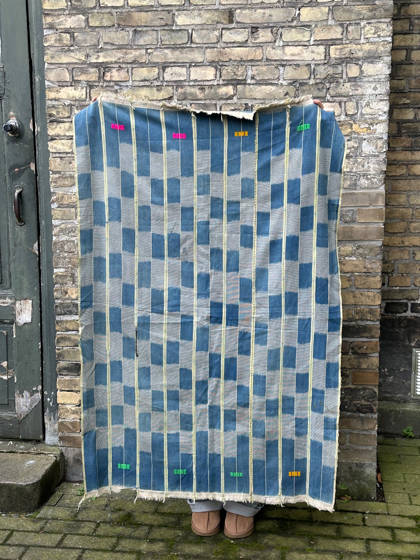 Afrikansk tekstil - Blå/grøn - novamøbler