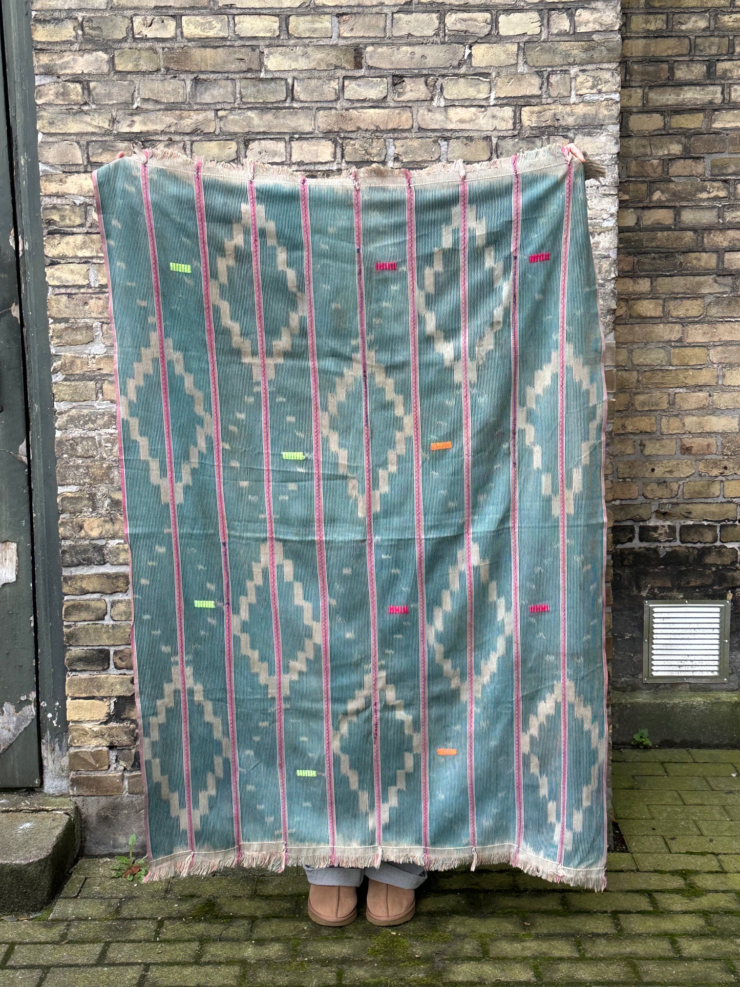 Afrikansk tekstil - Grøn/pink - novamøbler