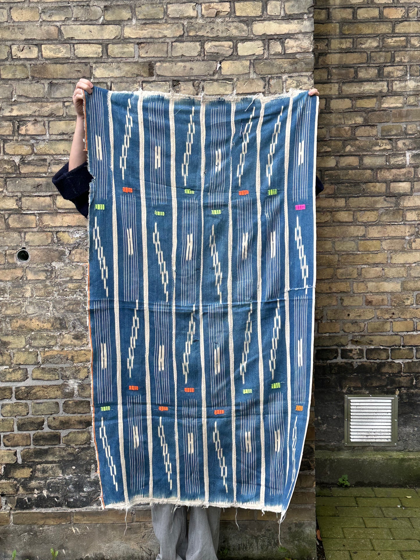 Afrikansk tekstil - Grøn/pink/grøn - novamøbler