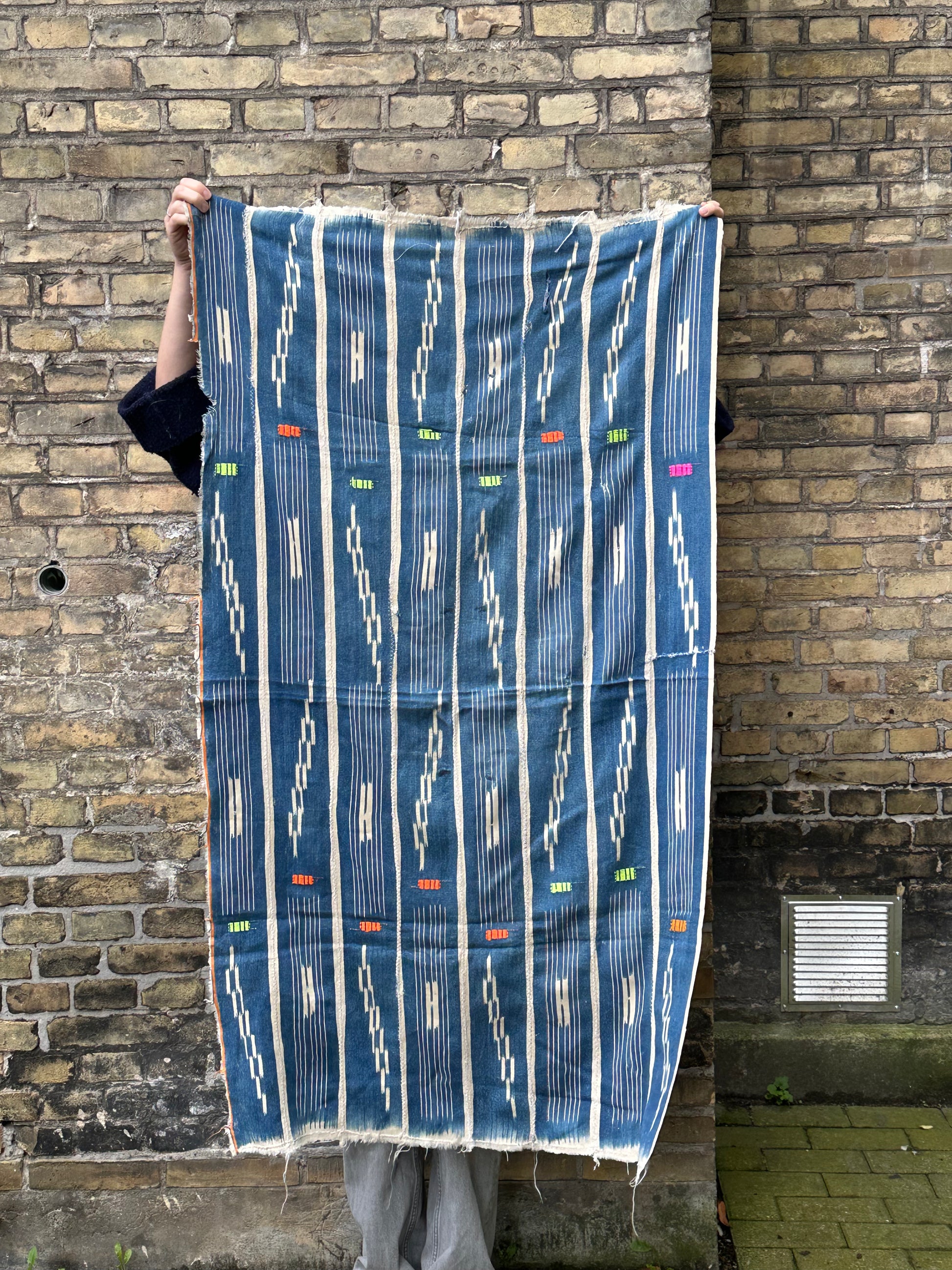 Afrikansk tekstil - Grøn/pink/grøn - novamøbler