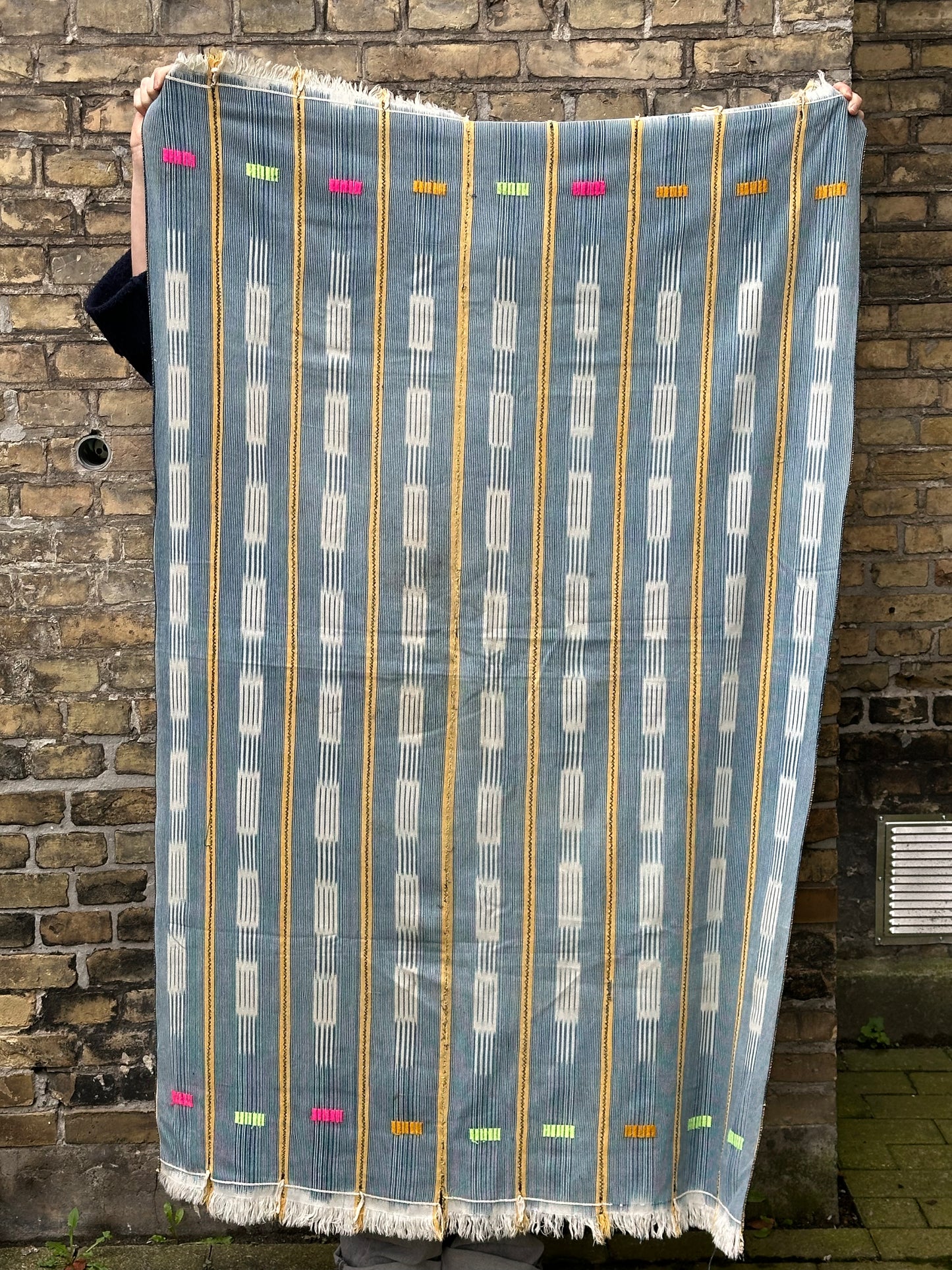 Afrikansk tekstil - Grøn/gul/pink - novamøbler