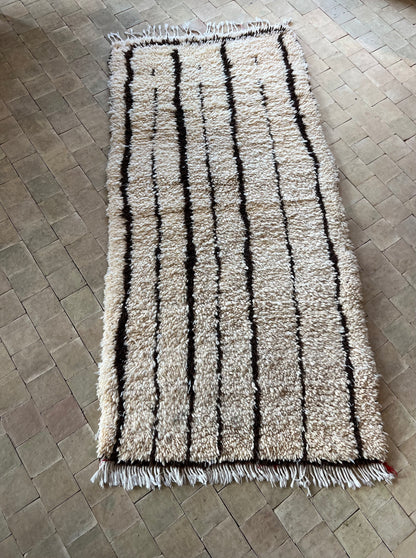 Marokkansk tæppe - Boucheroite - 188 x 84 cm - novamøbler