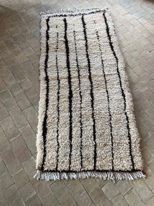 Marokkansk tæppe - Boucheroite - 188 x 84 cm - novamøbler