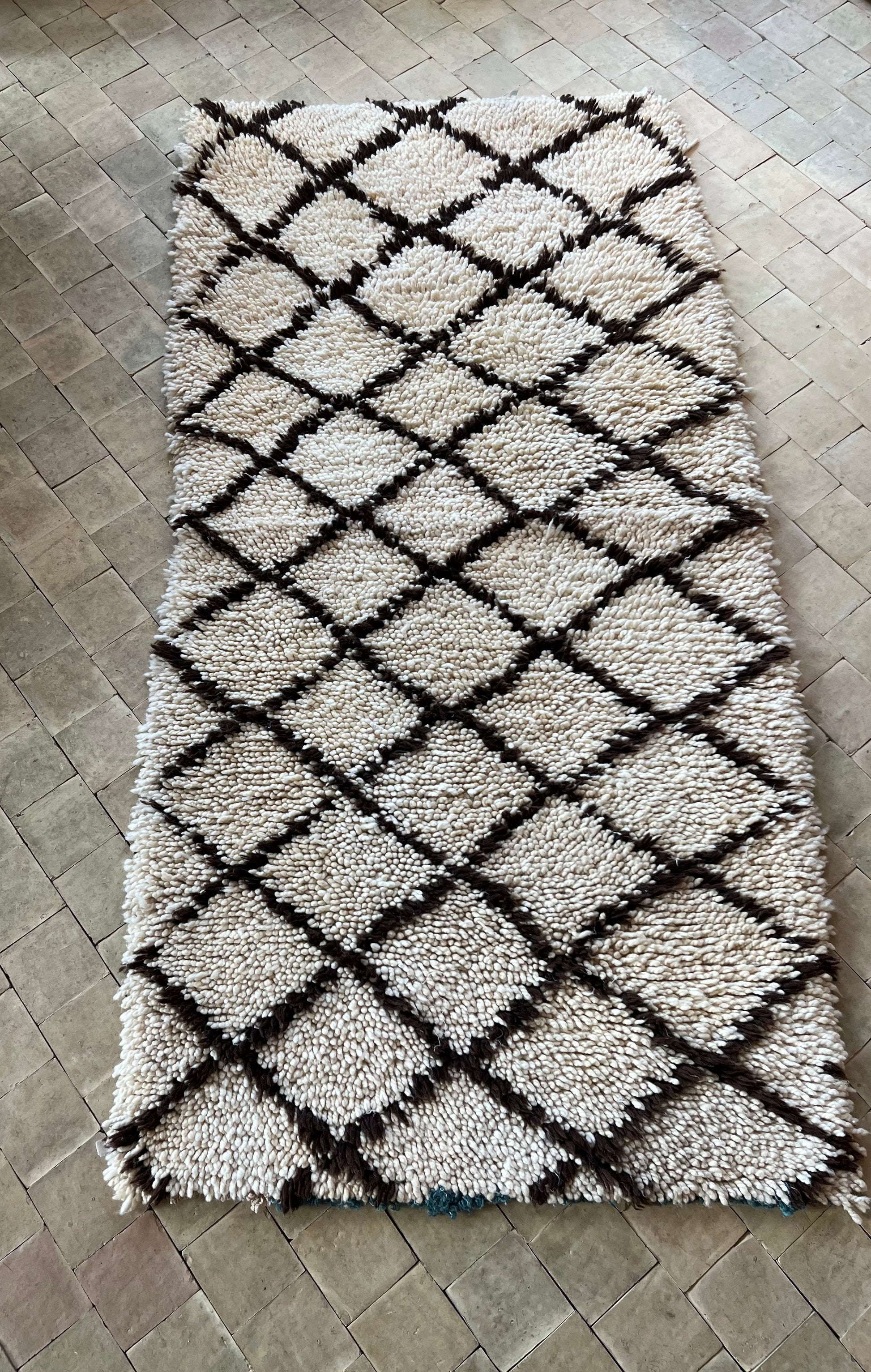 Marokkansk tæppe - Boucheroite - 172 x 88 cm - novamøbler