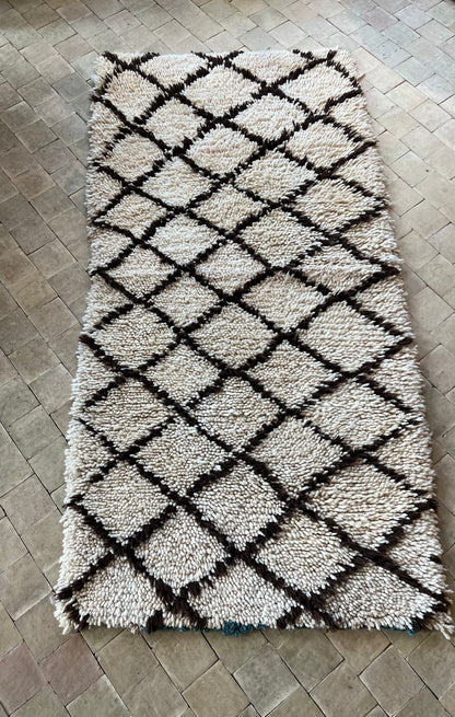 Marokkansk tæppe - Boucheroite - 172 x 88 cm - novamøbler