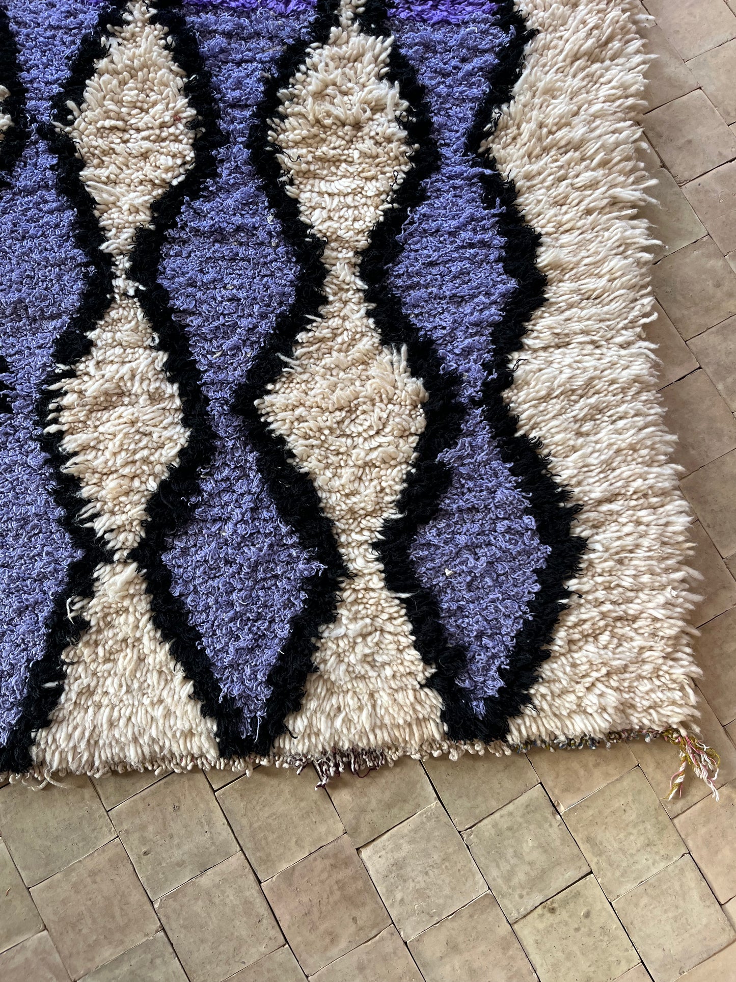 Marokkansk tæppe - Boucheroite - 184 x 94 cm - novamøbler