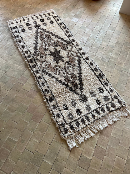 Marokkansk tæppe - Boucheroite - 208 x 83 cm - novamøbler