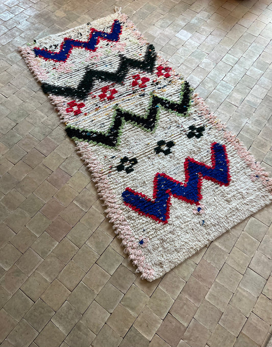 Marokkansk tæppe - Boucheroite - 183 x 88 cm - novamøbler