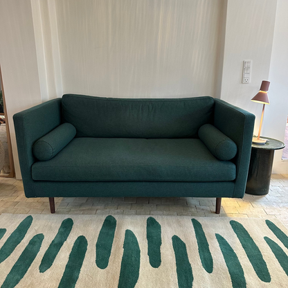 Udstillingsmodel - Sofa 01 - mørkegrøn - 2-personers - novamøbler