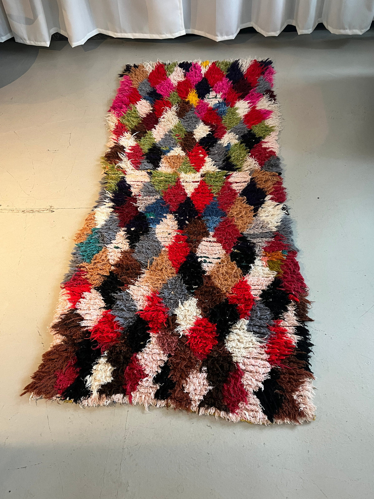 Marokkansk tæppe - Boucheroite - 200 x 90 cm - novamøbler
