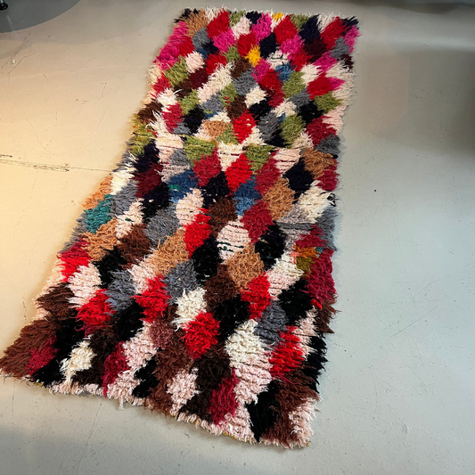 Marokkansk tæppe - Boucheroite - 200 x 90 cm - novamøbler