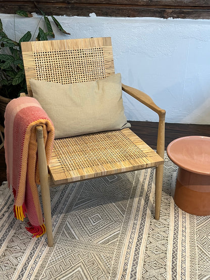 Udstillingsmodel - Lænestol - Egetræ/Fransk flet