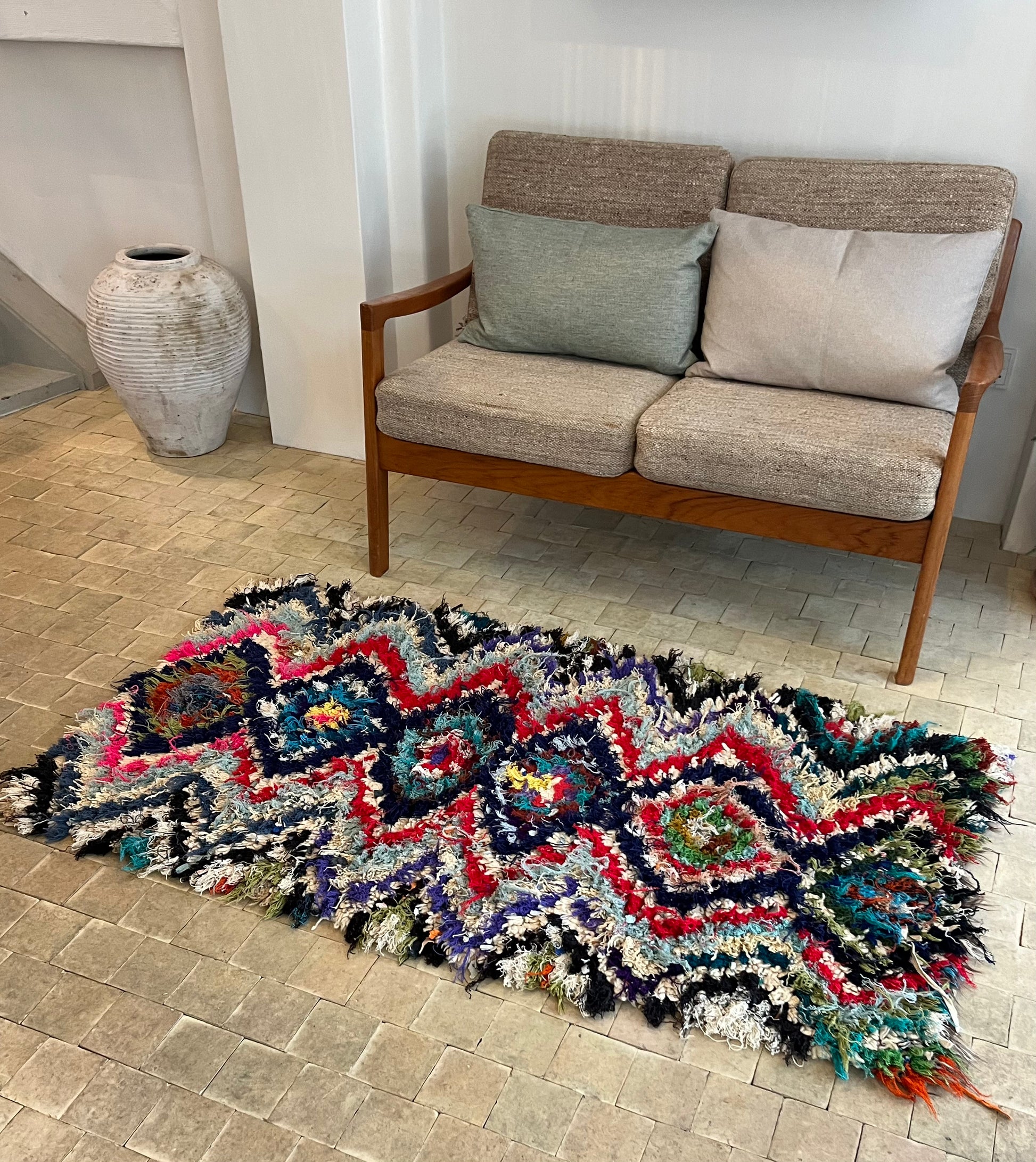 Marokkansk tæppe - Boucheroite - 156 x 90 cm - novamøbler