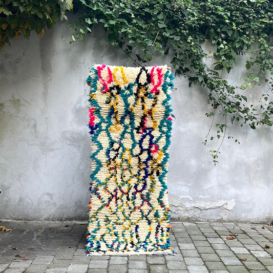Marokkansk tæppe - Boucheroite - 168x70 cm - novamøbler