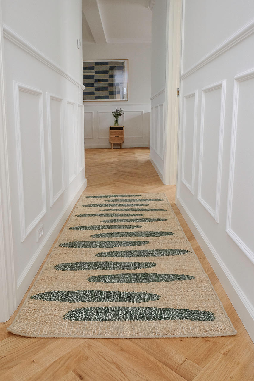 Willow - Gulvtæppe - Jute & Wool - Moss Green - novamøbler