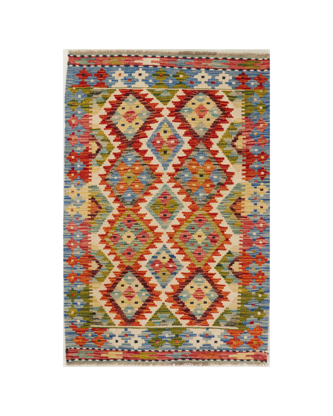 Kelimtæppe - Håndvævet Afghansk gulvtæppe - 126 x 84 cm