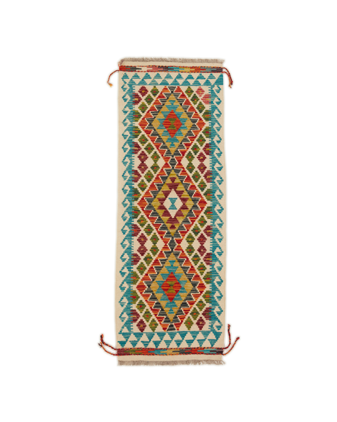 Kelimtæppe - Håndvævet Afghansk gulvtæppe - 147 x 53 cm - novamøbler