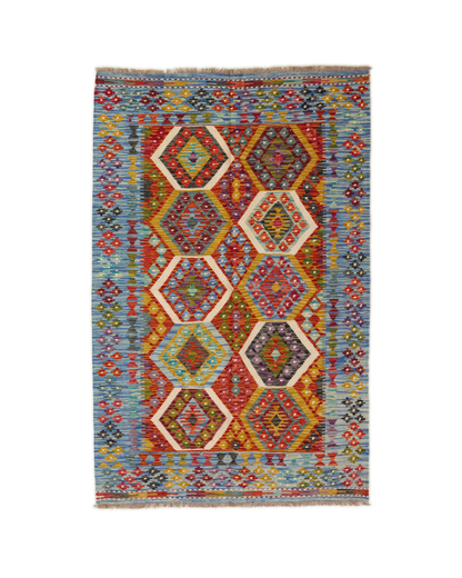 Kelimtæppe - Håndvævet Afghansk gulvtæppe - 190 x 123 cm