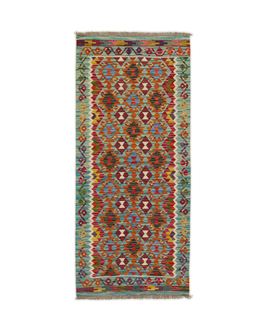 Kelimtæppe - Håndvævet Afghansk gulvtæppe - 192 x 85 cm - novamøbler