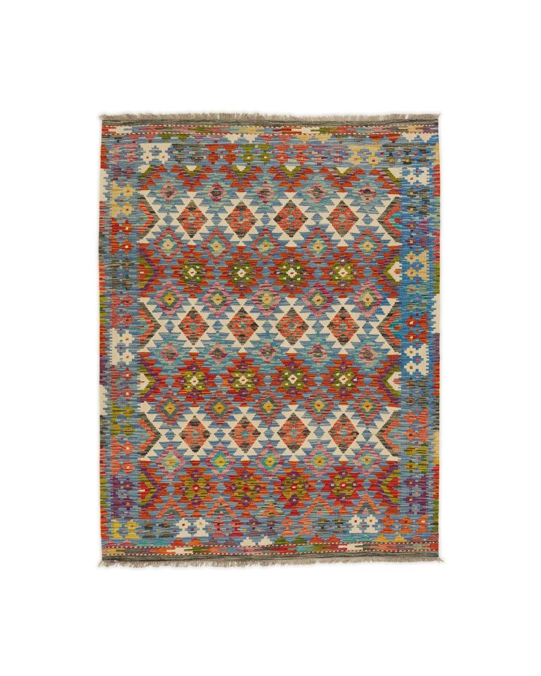 Kelimtæppe - Håndvævet Afghansk gulvtæppe - 193 X 150 cm - novamøbler