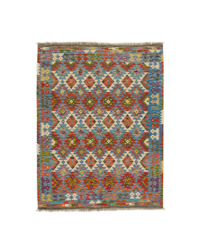 Kelimtæppe - Håndvævet Afghansk gulvtæppe - 193 X 150 cm - novamøbler