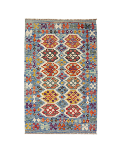 Kelimtæppe - Håndvævet Afghansk gulvtæppe - 194 x 126 cm