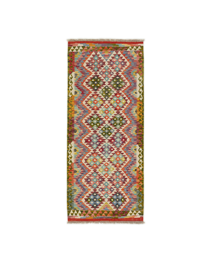 Kelimtæppe - Håndvævet Afghansk gulvtæppe - 195 x 82 cm - novamøbler