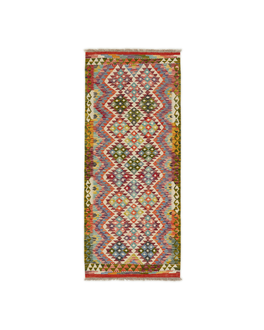 Kelimtæppe - Håndvævet Afghansk gulvtæppe - 195 x 82 cm - novamøbler