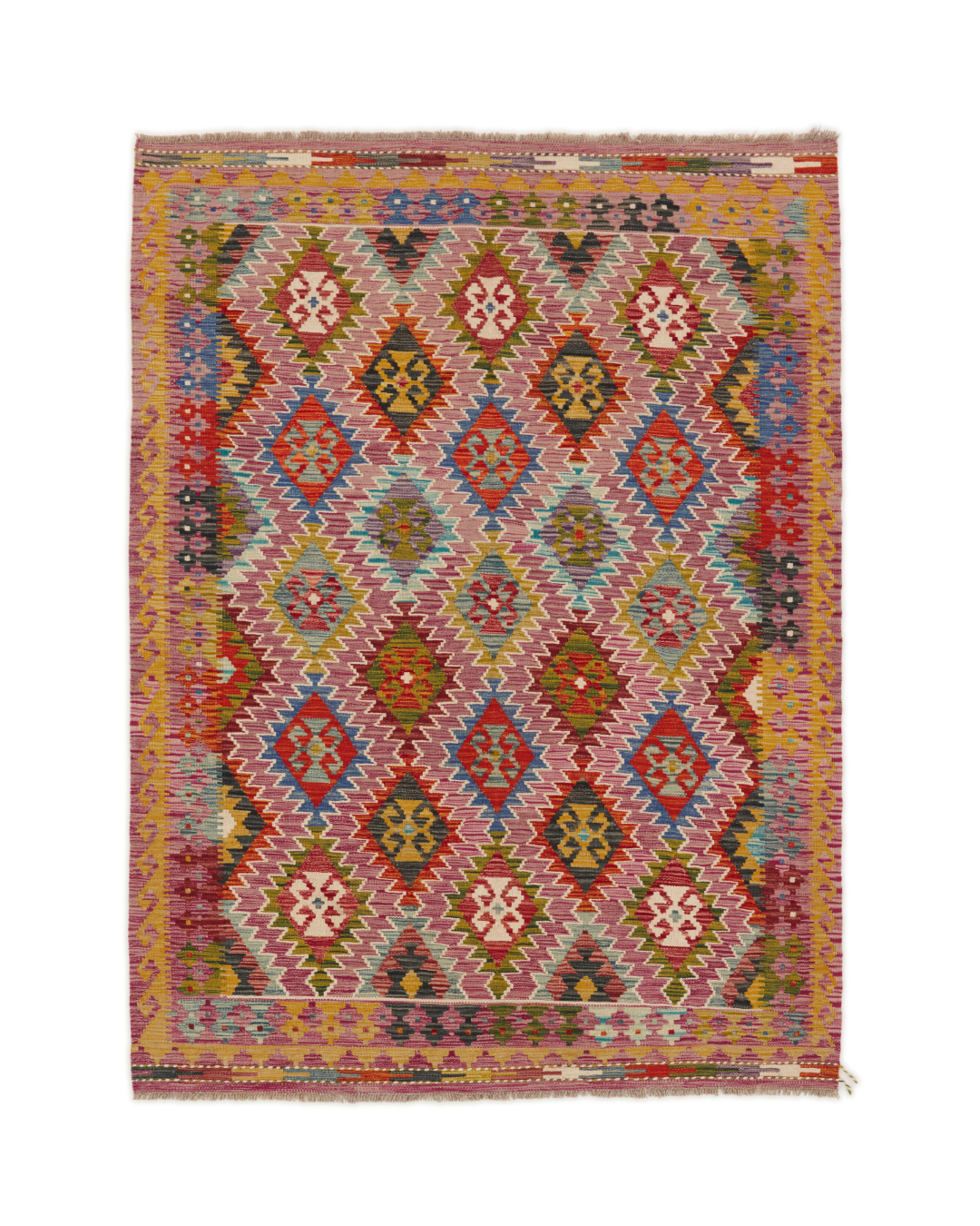 Kelimtæppe - Håndvævet Afghansk gulvtæppe - 199 x 147 cm - novamøbler