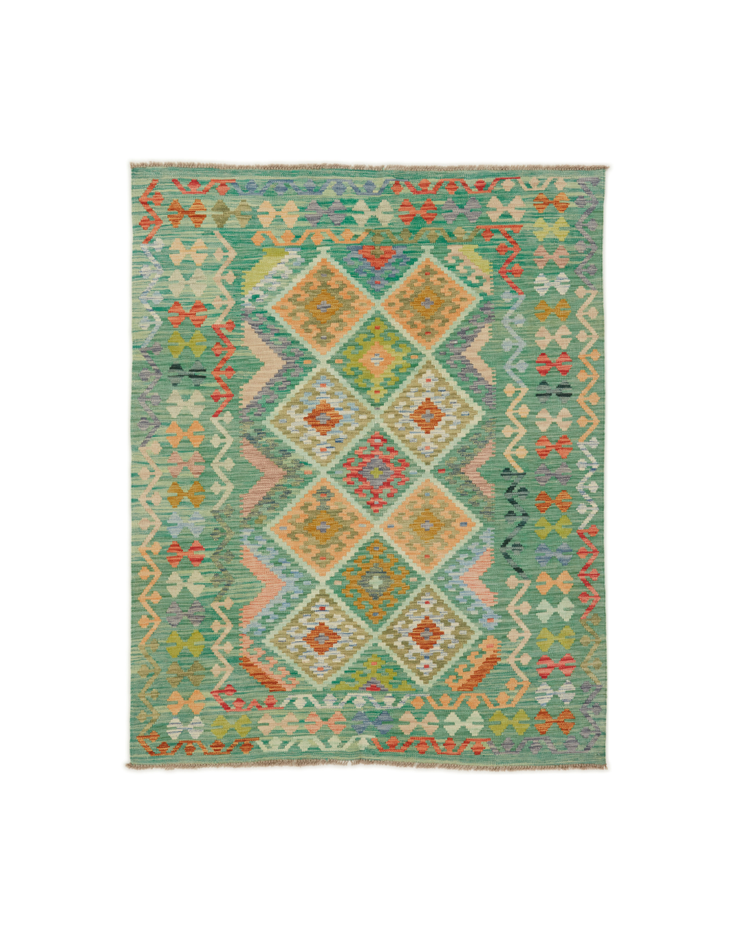 Kelimtæppe - Håndvævet Afghansk gulvtæppe - 200 x 159 cm - novamøbler