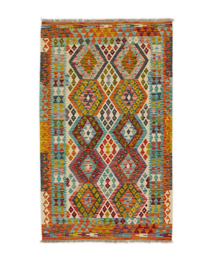 Kelimtæppe - Håndvævet Afghansk gulvtæppe - 201 x 121 cm - novamøbler
