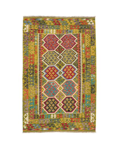 Kelimtæppe - Håndvævet Afghansk gulvtæppe - 202 x 133 cm