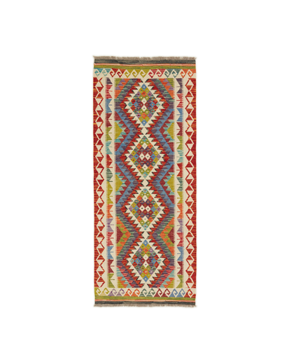 Kelimtæppe - Håndvævet Afghansk gulvtæppe - 202 x 85 cm - novamøbler