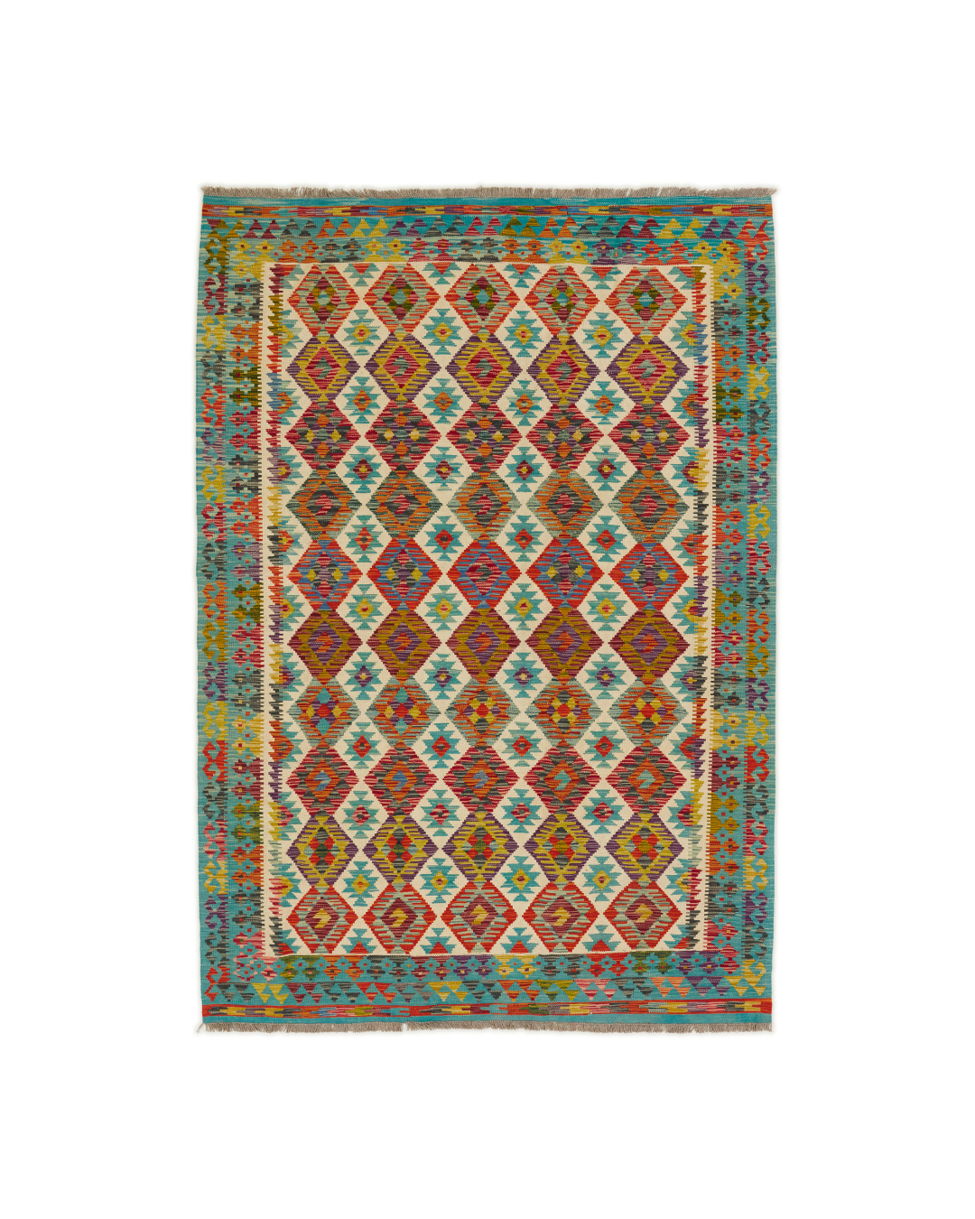 Kelimtæppe - Håndvævet Afghansk gulvtæppe - 255 X 178 cm - novamøbler