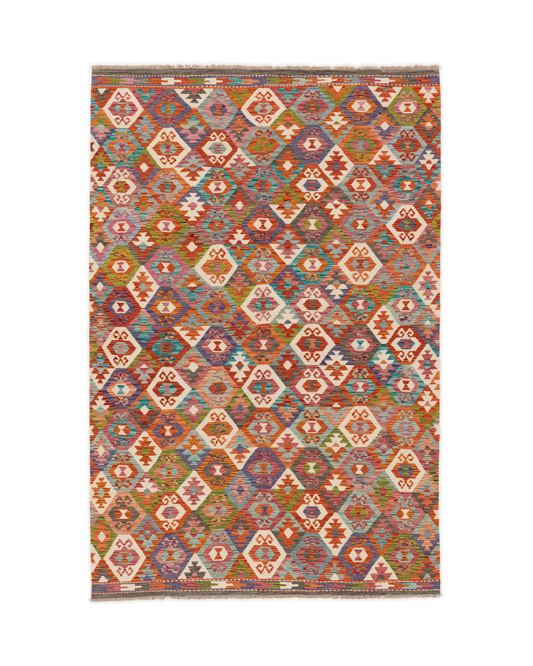 Kelimtæppe - Håndvævet Afghansk gulvtæppe - 296 x 205 cm - novamøbler