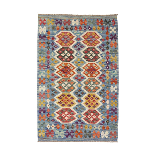 Kelimtæppe - Håndvævet Afghansk gulvtæppe - 194 x 126 cm - novamøbler