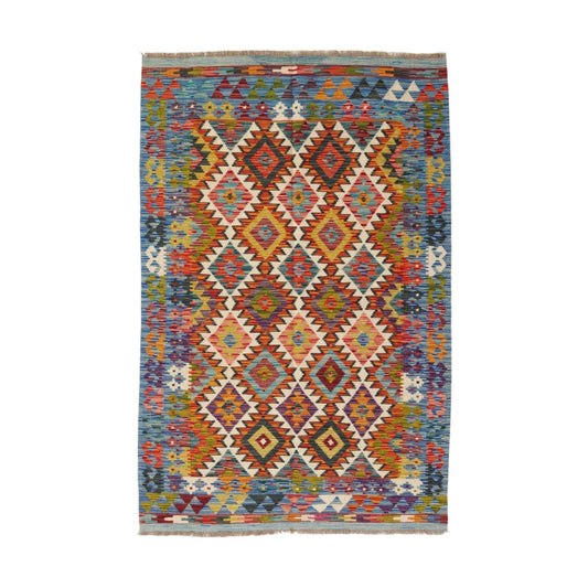 Kelimtæppe - Håndvævet Afghansk gulvtæppe - 195 x 128 cm - novamøbler