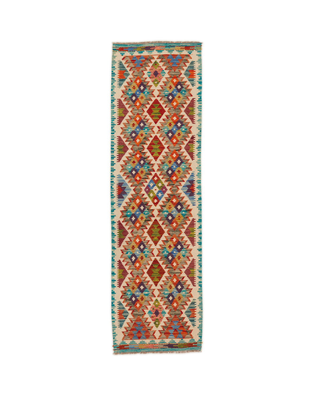 Kelimtæppe - Håndvævet Afghansk gulvtæppe - 240 x 70 cm - novamøbler