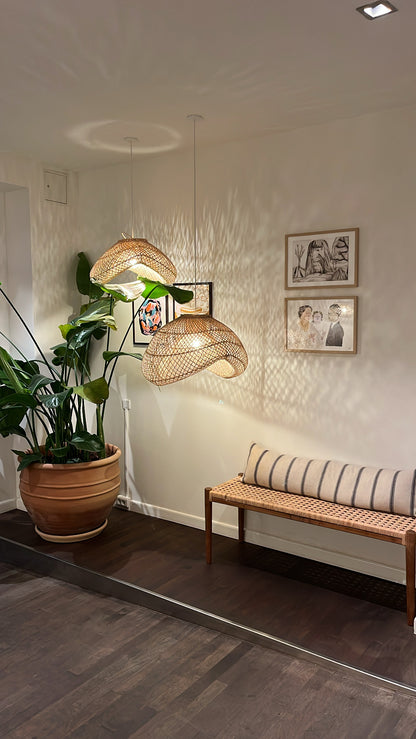 Lampeskærm - Pendel i bambusflet - L001 - By Sol - novamøbler